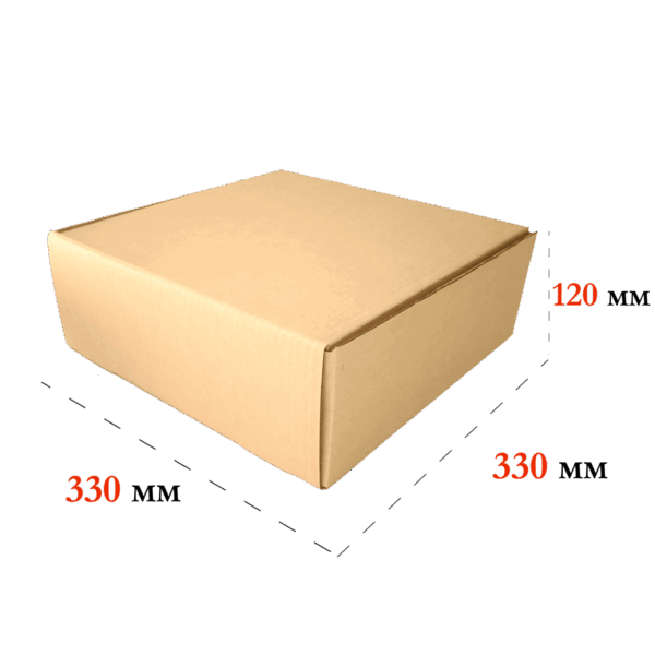 Коробка самосборная 330*330*120 С Бурый 0426
